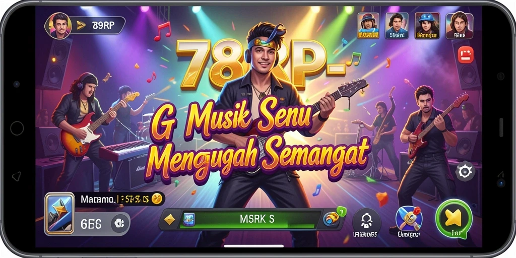 Tampilan gameplay seru di 789RP dengan berbagai lagu menarik.