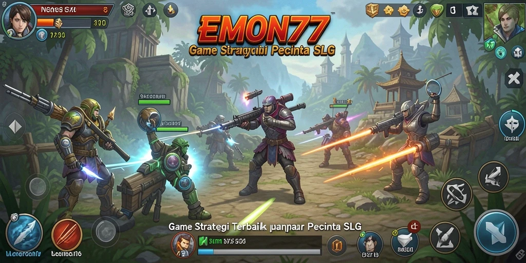 Gameplay menarik dan strategis dalam EMON77.