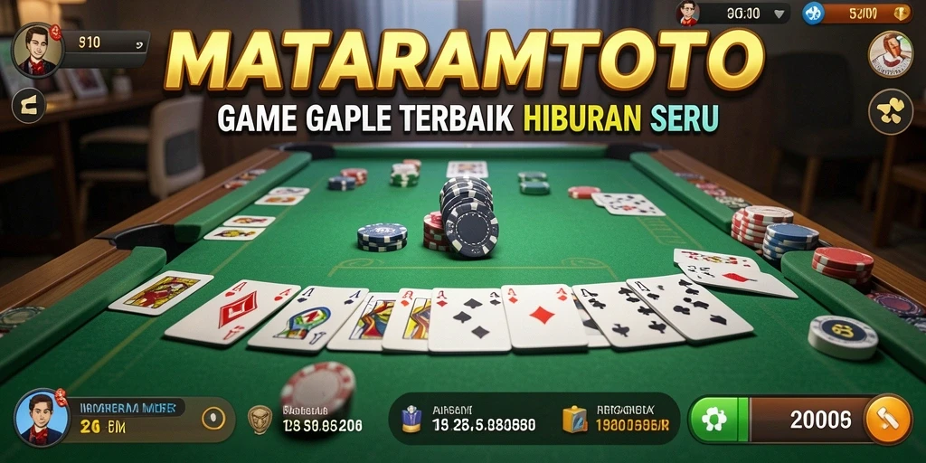 Screenshot gameplay MATARAMTOTO yang menunjukkan keseruan bermain Gaple.