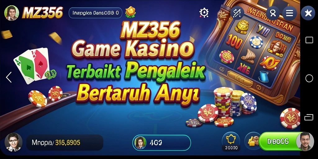 Gameplay MZ356 menampilkan antarmuka kasino yang dinamis dan menarik.