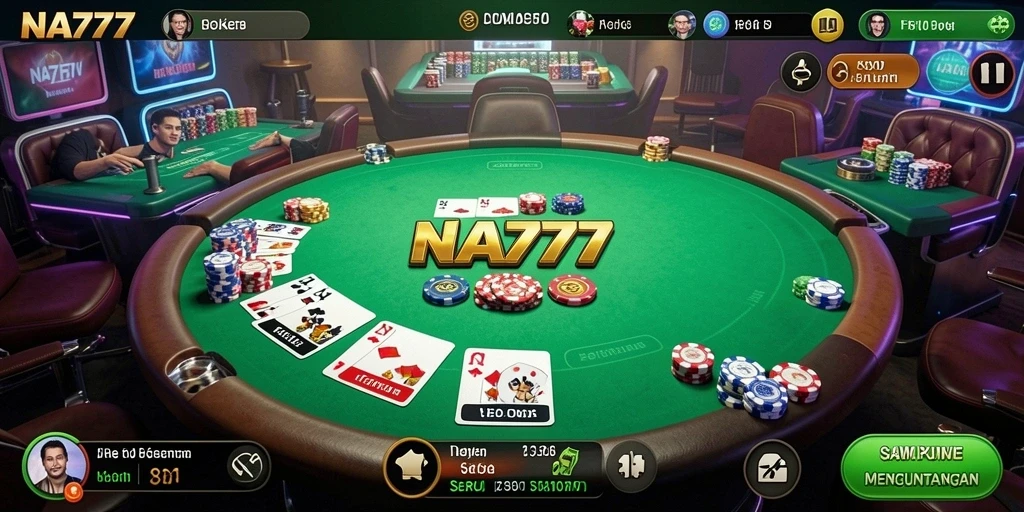 Tampilan gameplay Poker menarik di NA777.