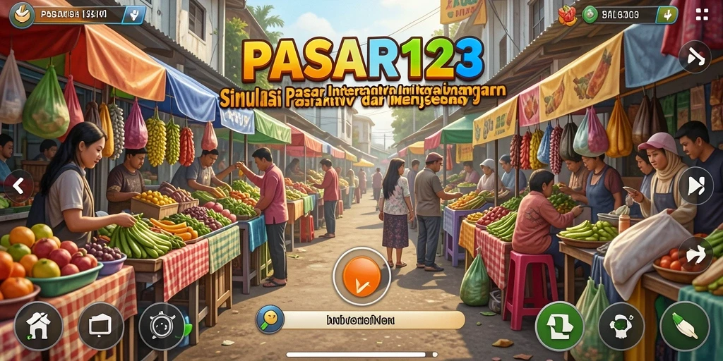 Screenshot dari PASAR123 menunjukkan aktivitas pasar yang hidup dan interaktif.