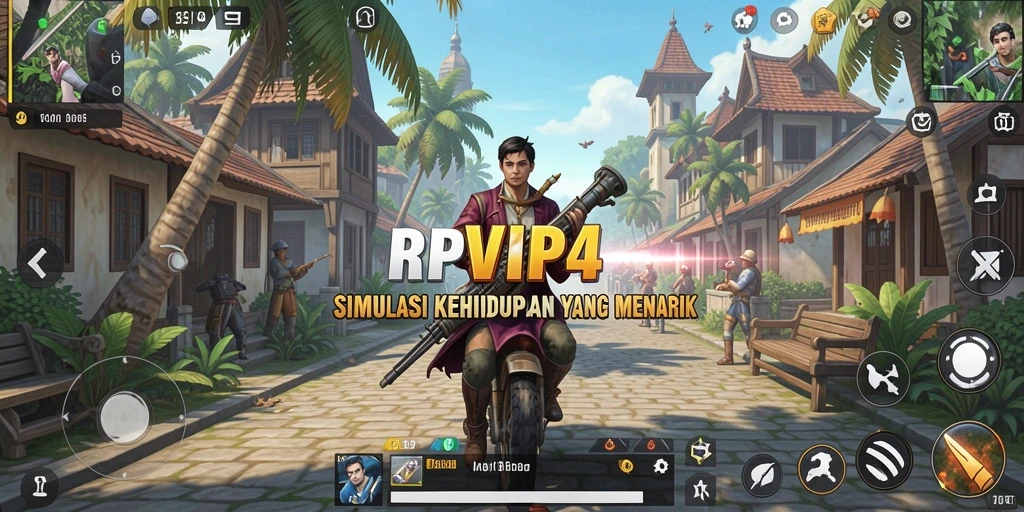 Screenshot gameplay RPVIP4 menampilkan dunia simulasi yang interaktif dan menarik.