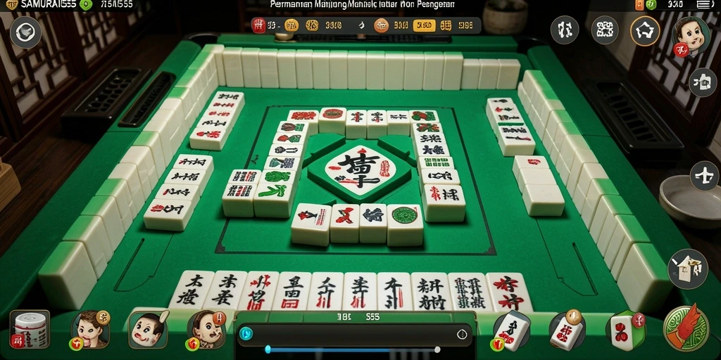 Tampilan gameplay Mahjong yang menarik pada SAMURAI555.