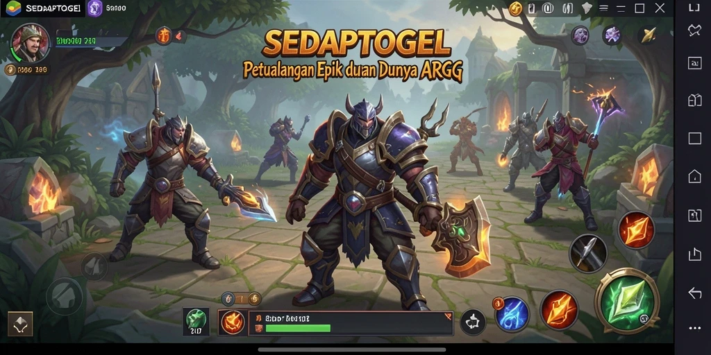 Gameplay ARPG SEDAPTOGEL yang seru dan menantang.