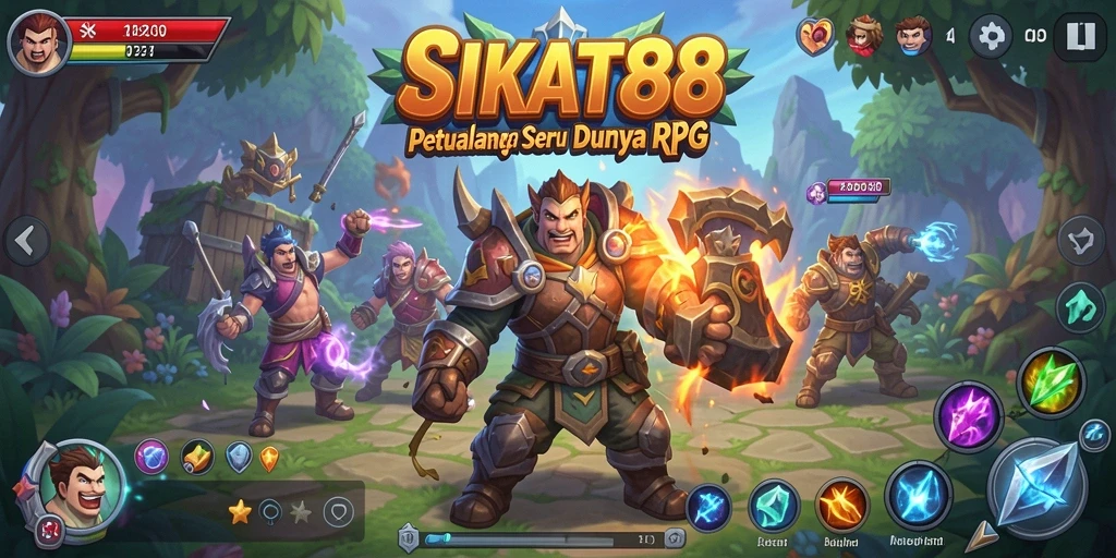 Screenshot gameplay SIKAT88 menunjukkan aksi pertarungan epik dan grafik yang memukau.